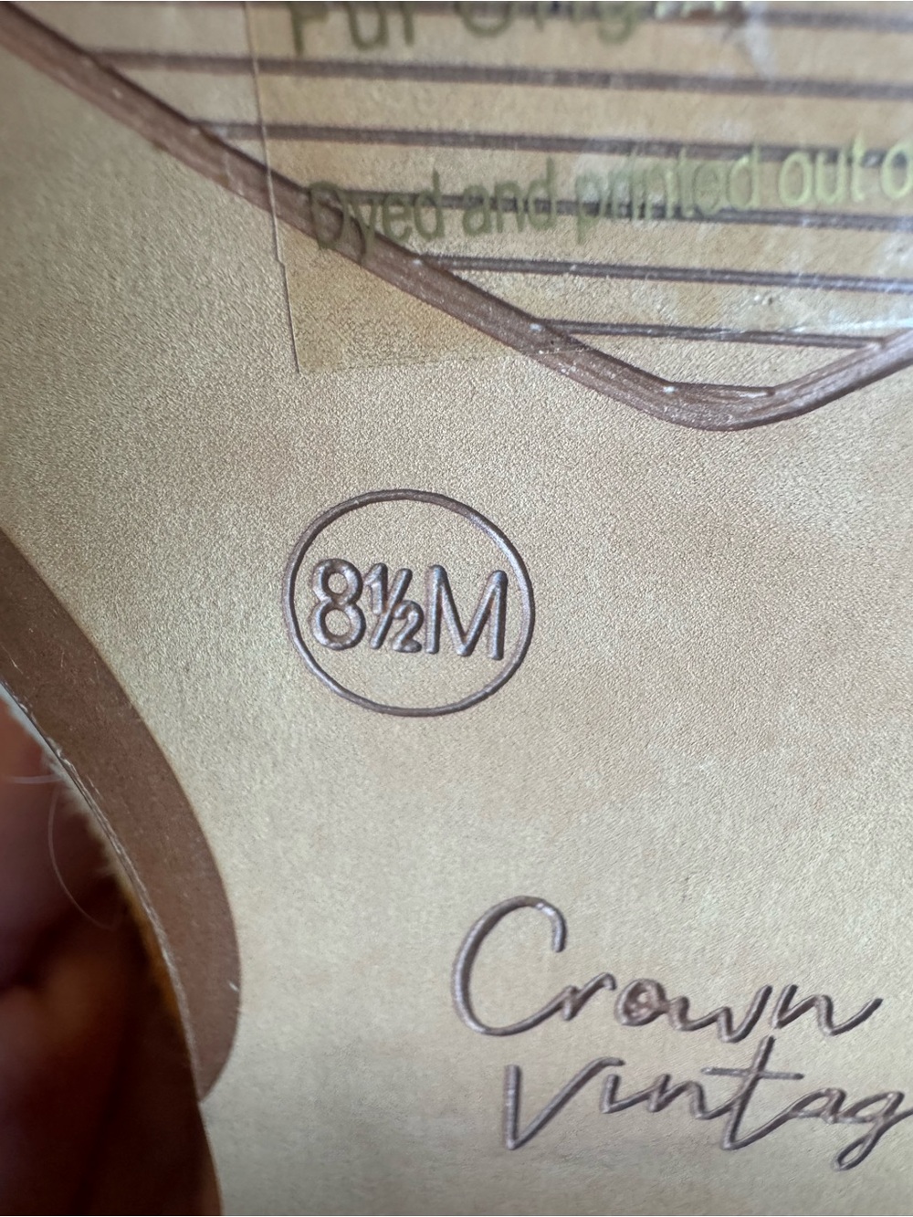 Crown Vintage White and Tan Cowhide Mule - Picture 7 of 7